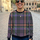 Oxford Vibe Smart Plaid Print Multicoloured Sweatshirt