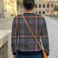 Oxford Vibe Smart Plaid Print Multicoloured Sweatshirt