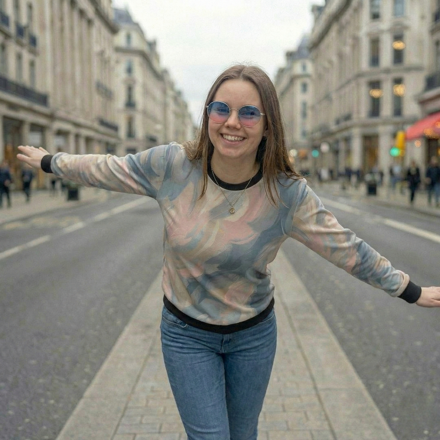 Perfect Pastel Brush Print Sweatshirt