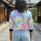 Lovely Pastel Rhythm Print Sweatshirt