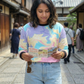 Lovely Pastel Rhythm Print Sweatshirt