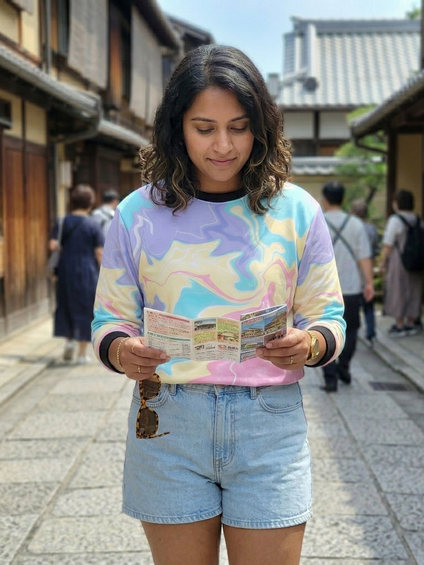 Lovely Pastel Rhythm Print Sweatshirt