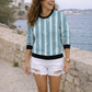 Sweet Pastel Sea Art  Print Multicoloured Sweatshirt