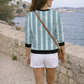 Sweet Pastel Sea Art  Print Multicoloured Sweatshirt