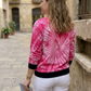 Evergreen Tie Dye Print Dark Pink Sweatshirt