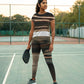 Pickleball | Paddleball | Activewear Coord Set Tshirt With Tummy Tuck Leggings | Trailing Light Print