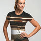 Pickleball | Paddleball | Activewear Coord Set Tshirt With Tummy Tuck Leggings | Trailing Light Print