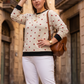 Adorable Heart Print Red Sweatshirt