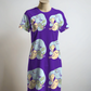 Cute Comfort Wear Bird Family Purple T Shirt Dress