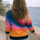 Premium Purple And Orange Gradient Print Sweatshirt