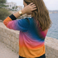 Premium Purple And Orange Gradient Print Sweatshirt