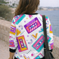 Retro Waves Print Sweatshirt