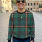 Oxford Vibe Smart Plaid Print Green Sweatshirt