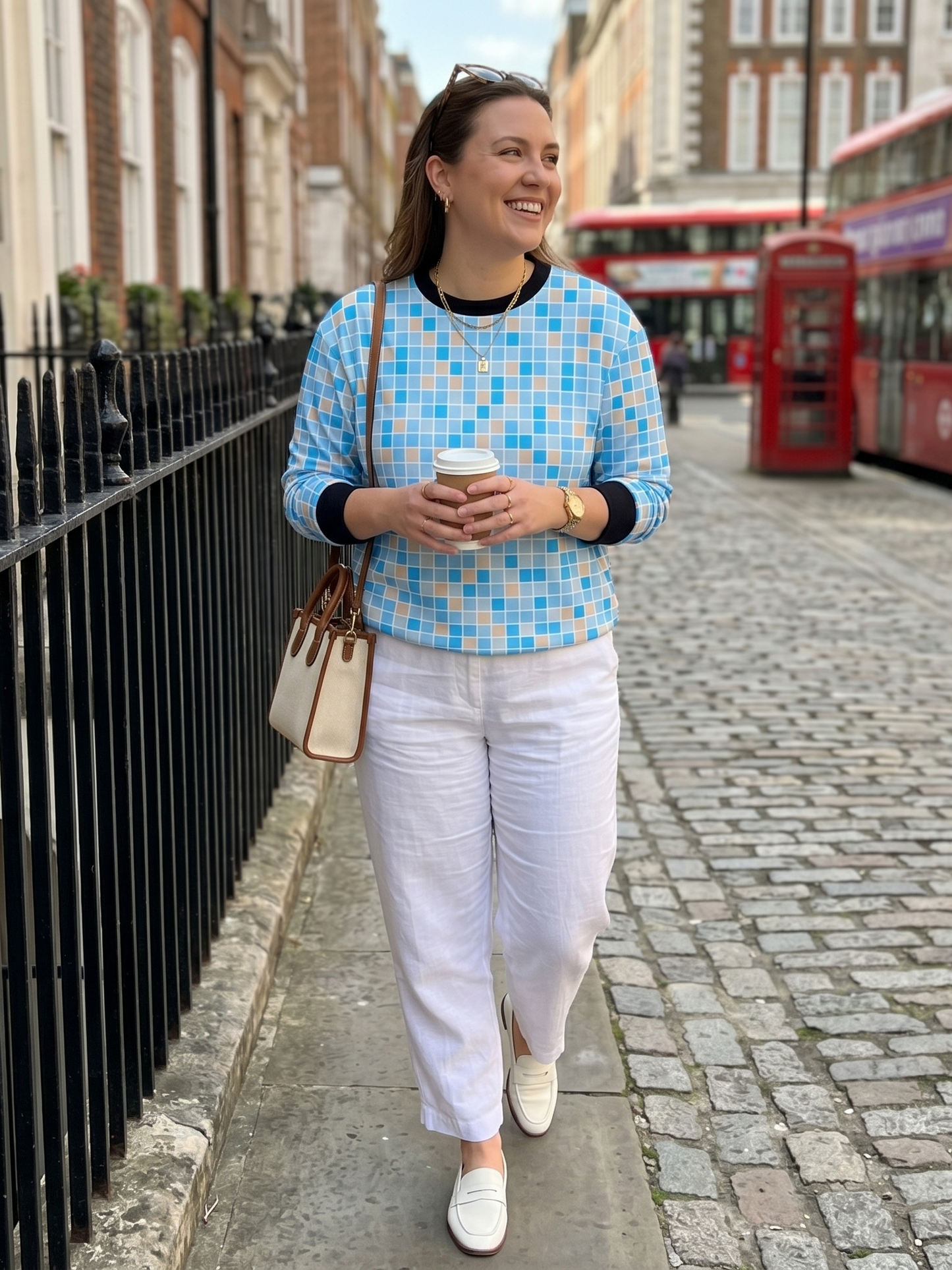 Royal Pixel Print Blue Sweatshirt