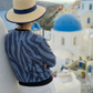 Santorini Vibe Animal Print Blue Sweatshirt