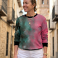 Stylish Gradient Print Pink Sweatshirt
