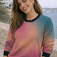 Hotselling Shades of Magenta Gradient Print Multicoloured Sweatshirt