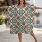 Bright Spanish Mosaic Print Kaftan Dress