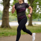 Winsome Sprinter Dot Print | Activewear Coord Set Tshirt With Tummy Tuck Black Leggings | Multi Sport | Odour Free