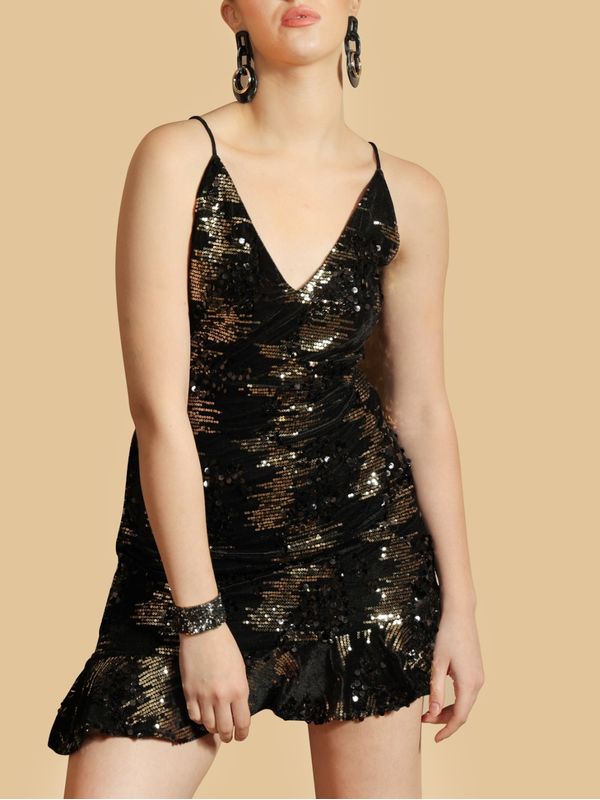 Gorgeous Sequin Skater Party Dress - Ships in 24 Hrs