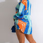 Bright Long Sleeve Shirt With Shorts Blue Set - Ships in 24 Hrs