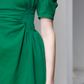 Chic Irregular Bodycon Green Pencil Dress