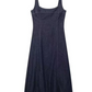 Chic Sqaure Neck Blue Denim Dress