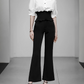 Chic White Shirt With Flared Pants Set