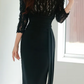 Exclusive Party Wear Black Lace Dress