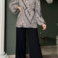 Fabulous Ruched Puff Sleeve Wide Leg Grey Co ord Set