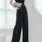 Formal Style Black Sleeveless Wide Leg Jumpsuit