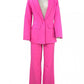 Formal Style Solid Blazer With Pink Trouser Suit Set - Ships in 24 Hrs