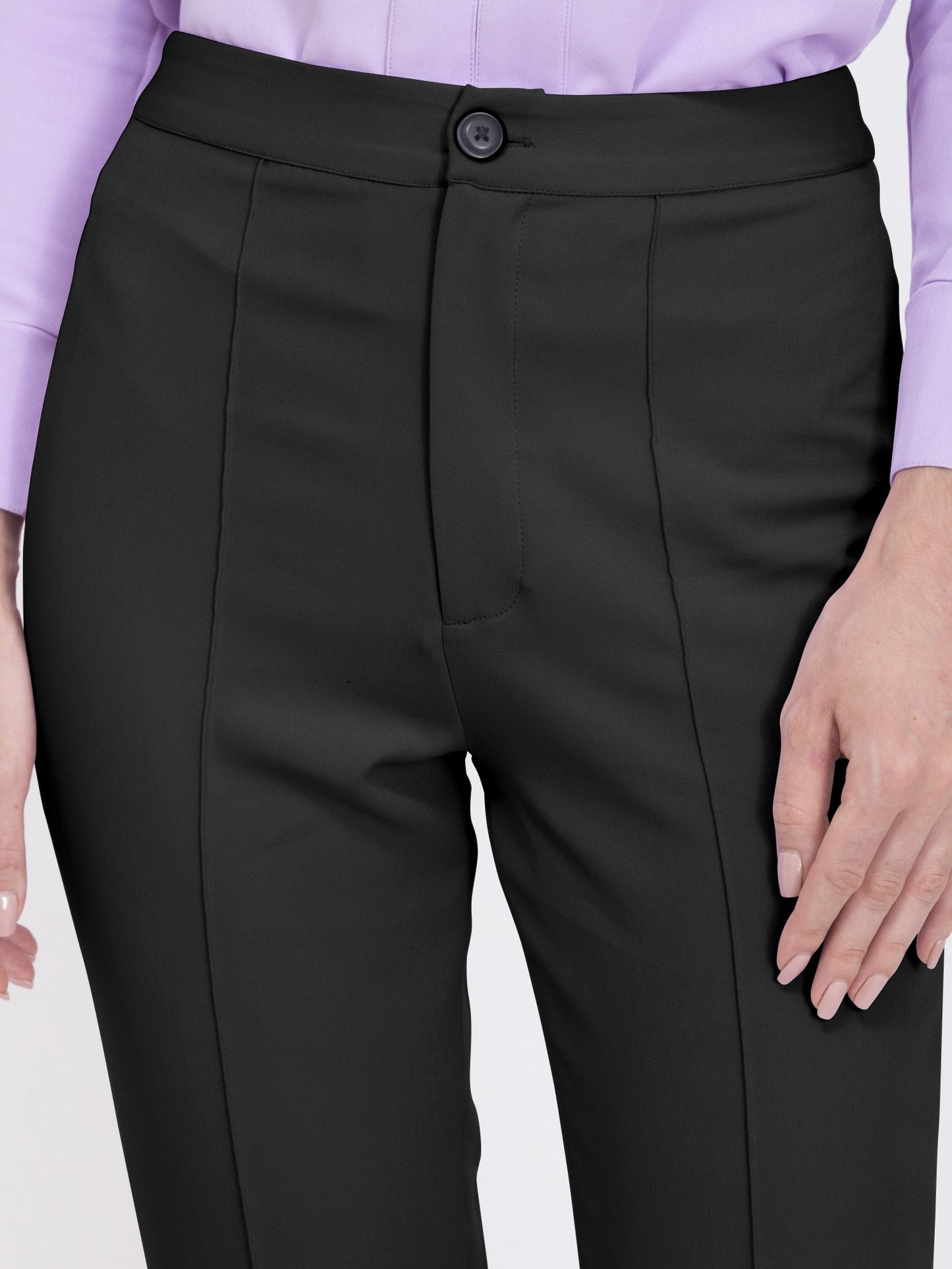 Formal Wear Straight Fit Black Pants
