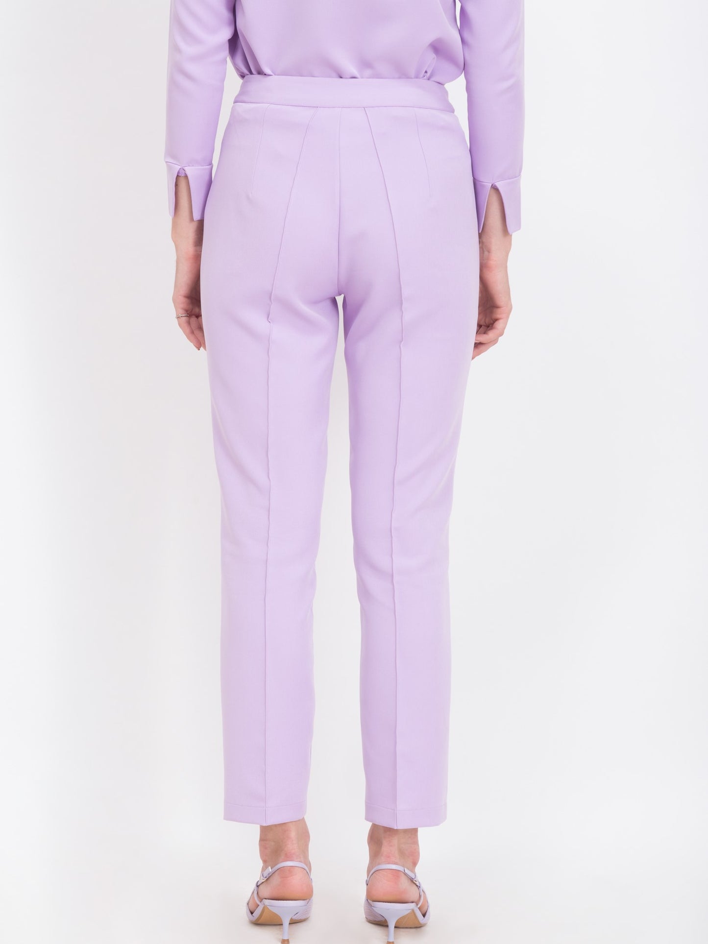 Formal Wear Straight Fit Lavender Pants