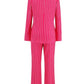 Modern Stripped Blazer And Pants Pink Set