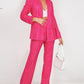 Modern Stripped Blazer And Pants Pink Set