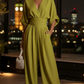 Modish Wide Leg Solid Jumpsuit With Belt