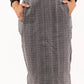 Perfect Business Grey Textured Formal Wear Skirt