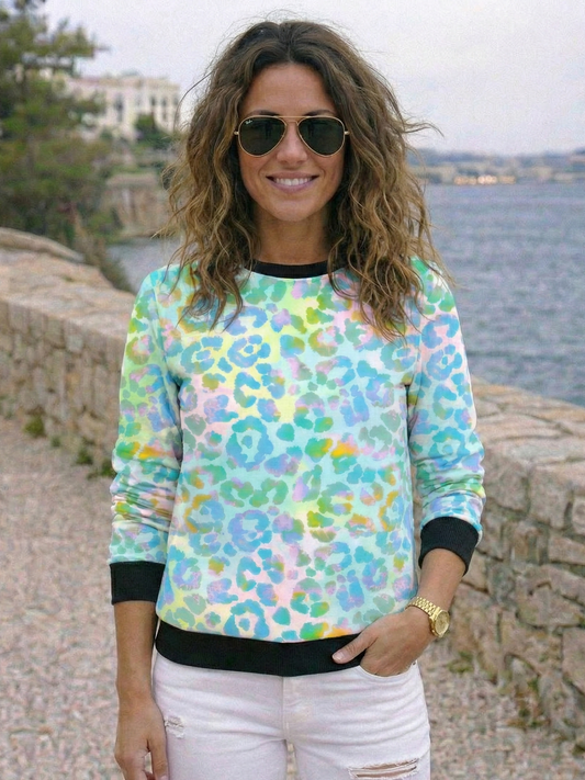 Smart Animal Print Multicoloured Sweatshirt