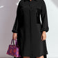 Smart Sequin Patchwork Mid Length Black Shirt Dress