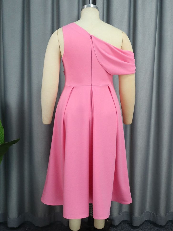 Sweet Pink High Rise Fitted Sleeveless Dress