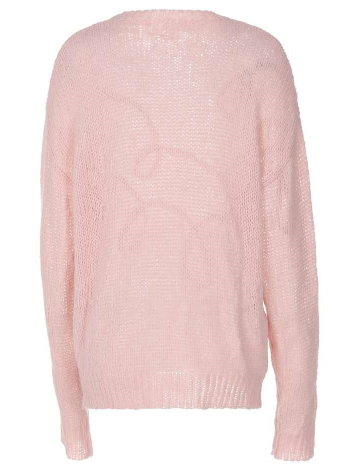 Sweet Winter Style Long Sleeve Pink Loose Sweater Top