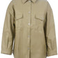 Trendsetting Lapel Button Up Apricot Shirt Jacket