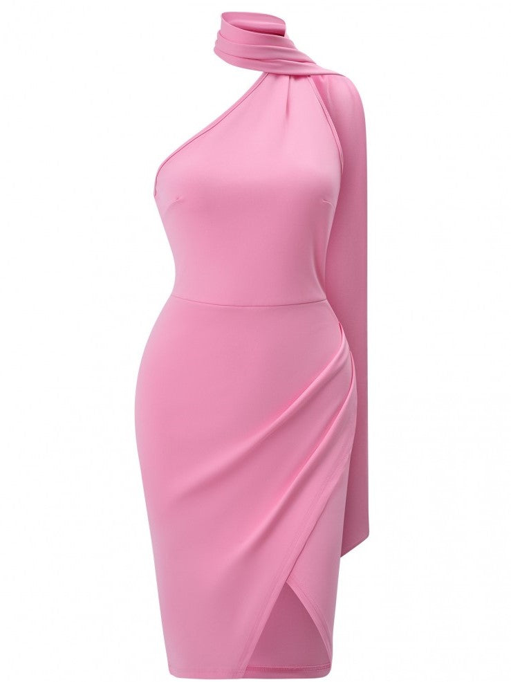 Unique Sexy Slim Sleeveless Pink Dress