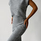 Winter Must Have! Solid High Rise Sweater Skirt Set