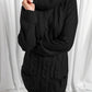 Winter Style Turtle Neck Long Sleeve Black Sweater Dress - Ships in 24 Hrs