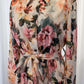 Beautiful Floral Tie Waist Long Sleeve Shirt Dress