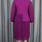 Beautiful Solid Lantern Sleeve Pleated Purple Dress