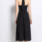 Bohemian Retro Dot French Style Black Dress