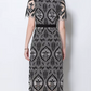 Charming Peter Pan Collar Single Breasted Short Sleeve Black Lace Dress